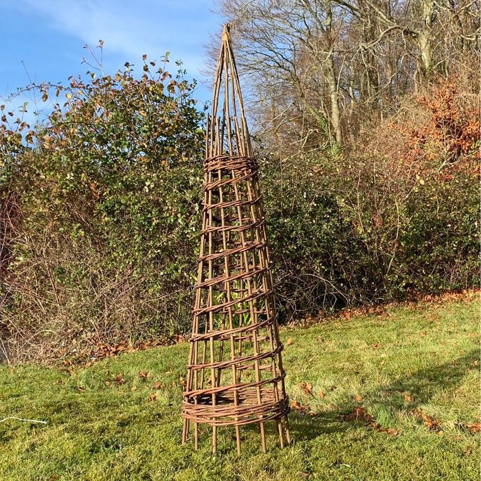 The Range | Selections 1.5m Rustic Willow Garden Obelisk - Brown / 1 Selections 1.5m Rustic Willow Garden Obelisk - Brown / 1