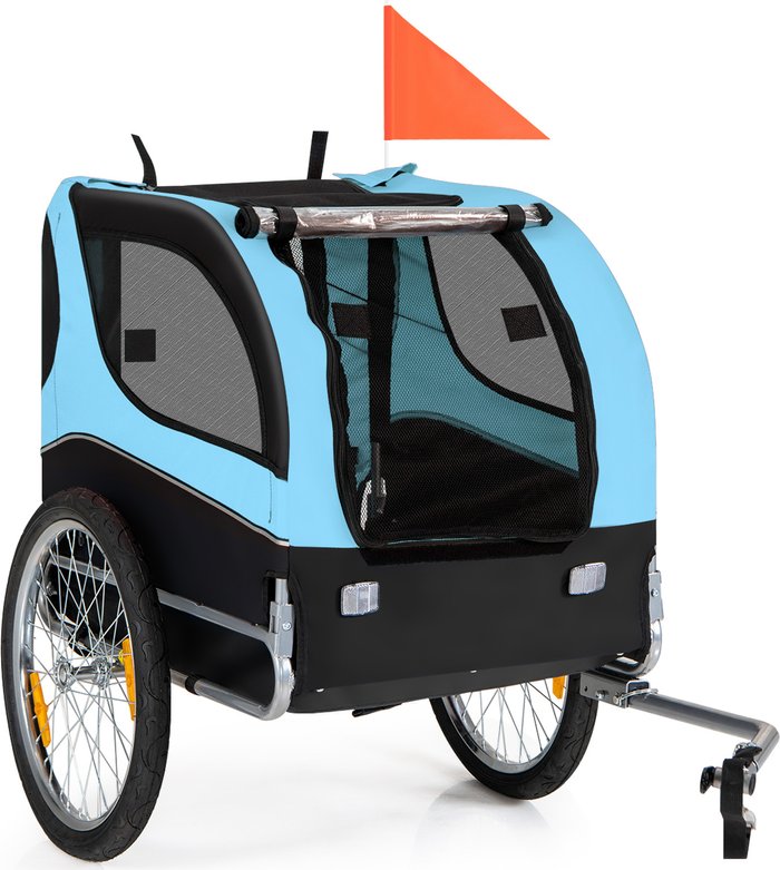 The Range | COSTWAY Costway Pet Bike Trailer Cart Carrier-Blue - Blue COSTWAY Costway Pet Bike Trailer Cart Carrier-Blue - Blue