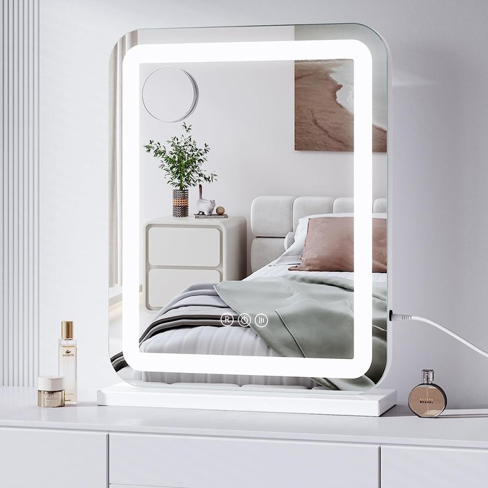 The Range | STACCATOAS Hollywood Illuminated Dressing Table Mirror - Silver STACCATOAS Hollywood Illuminated Dressing Table Mirror - Silver