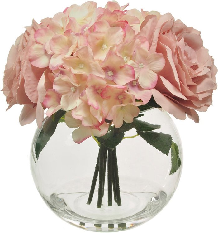 The Range | Complete Rose Hydrangea Arrangement - Blush Pink Complete Rose Hydrangea Arrangement - Blush Pink