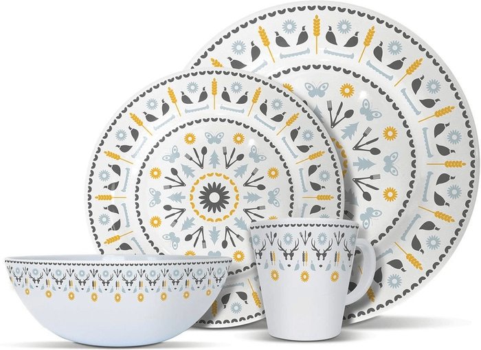 The Range | Olpro Olpro Whitbourne Melamine Set - White / 1.4kg Olpro Olpro Whitbourne Melamine Set - White / 1.4kg