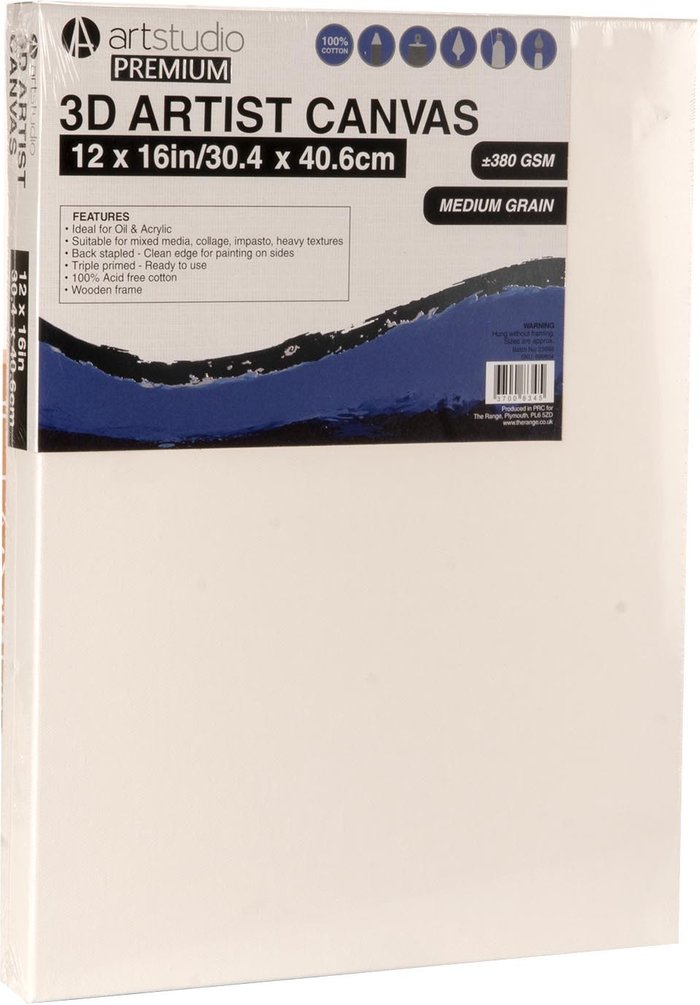 The Range | Art Studio Art Studio 3D Artist Canvas - 30.4 x 40.6cm Art Studio Art Studio 3D Artist Canvas - 30.4 x 40.6cm