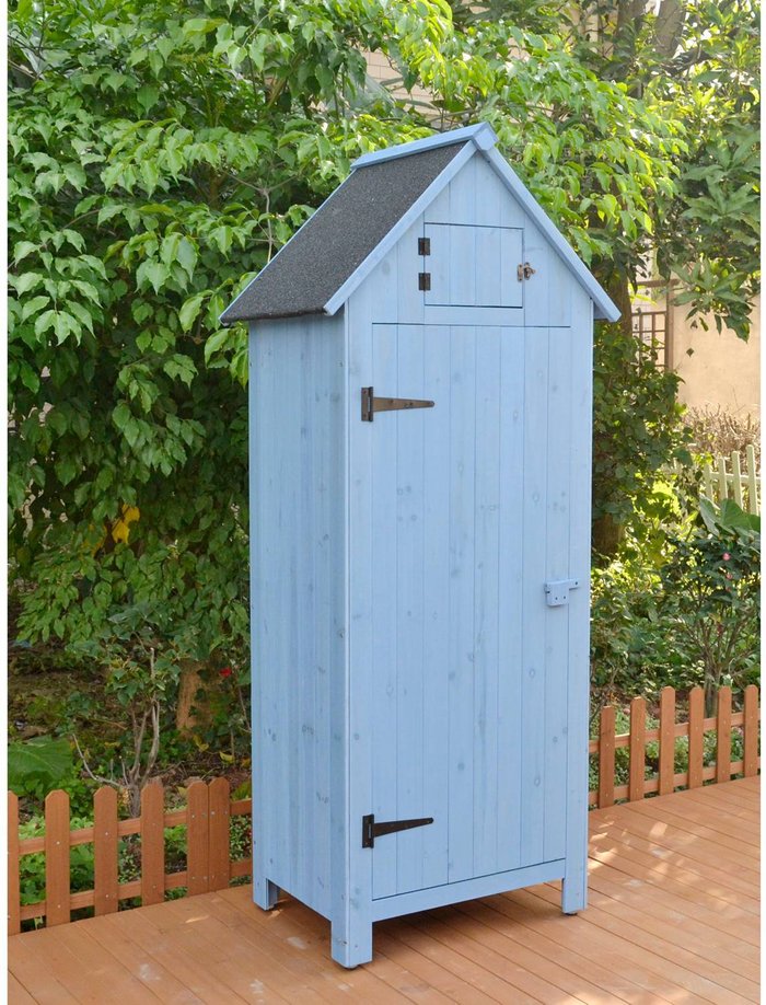 The Range | BIRCHTREE BIRCHTREE Wooden Sentry Box Beach Hut Shed - Blue BIRCHTREE BIRCHTREE Wooden Sentry Box Beach Hut Shed - Blue