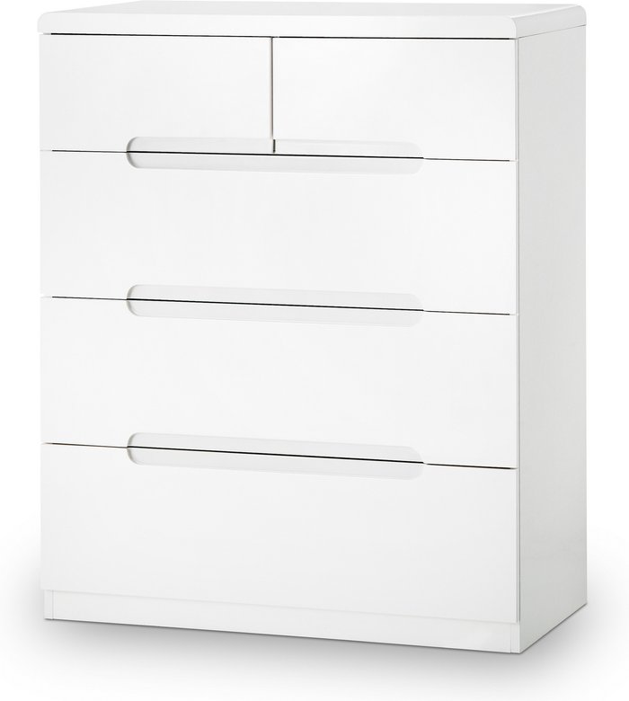 The Range | Julian Bowen Manhattan 5 Drawer Chest - White - White Julian Bowen Manhattan 5 Drawer Chest - White - White