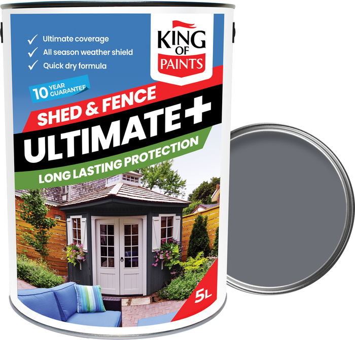 The Range | King of Paints UltimatePlus - Fence Paint 5L - King of Paints - Slate Grey King of Paints UltimatePlus - Fence Paint 5L - King of Paints - Slate Grey