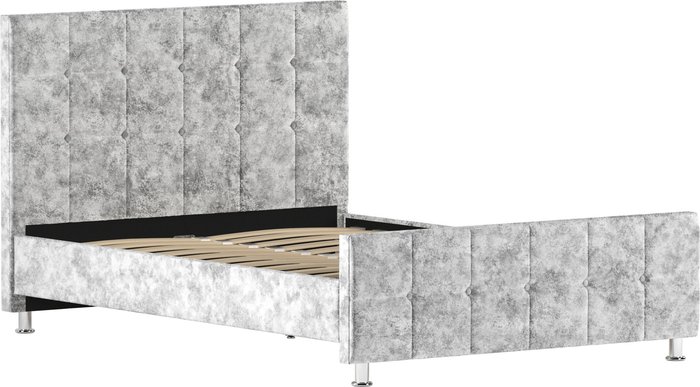 The Range | Valentina Fabric Bed - Crushed Velvet Silver / Double Valentina Fabric Bed - Crushed Velvet Silver / Double
