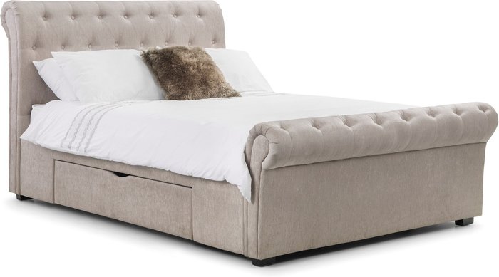 The Range | Julian Bowen Ravello 2 Drawer Storage Bed - Mink Julian Bowen Ravello 2 Drawer Storage Bed - Mink