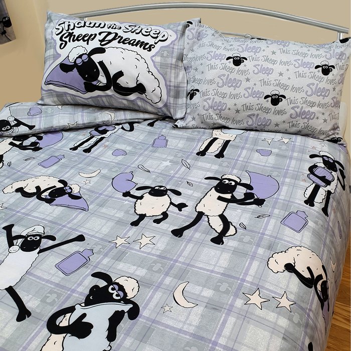 The Range | Shaun The Sheep Shaun the Sheep Plaid Duvet Cover Bedding Set - Multi / Junior Shaun The Sheep Shaun the Sheep Plaid Duvet Cover Bedding Set - Multi / Junior