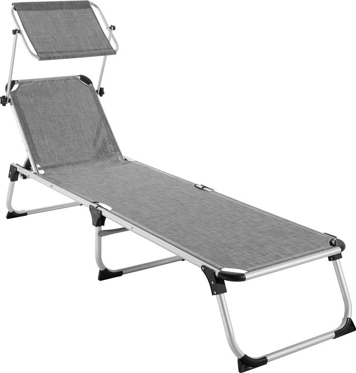 The Range | TECTAKE Sun Lounger Aurelie - Mottled Grey TECTAKE Sun Lounger Aurelie - Mottled Grey