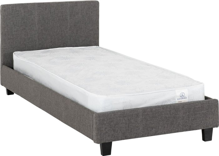 The Range | Seconique Prado 3' Single Bed Frame - Grey Fabric Seconique Prado 3' Single Bed Frame - Grey Fabric