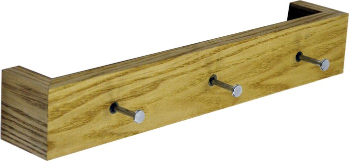 The Range | Techstyle Techstyle Ellis Wood Wall Mounted 40Cm Floating Shelf With 3 Hooks Oak Techstyle Techstyle Ellis Wood Wall Mounted 40Cm Floating Shelf With 3 Hooks Oak