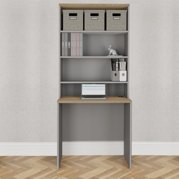 The Range | Layton Layton Medium Desk with Surface Mounted Bookcase - Desk and Bookcase Layton Layton Medium Desk with Surface Mounted Bookcase - Desk and Bookcase