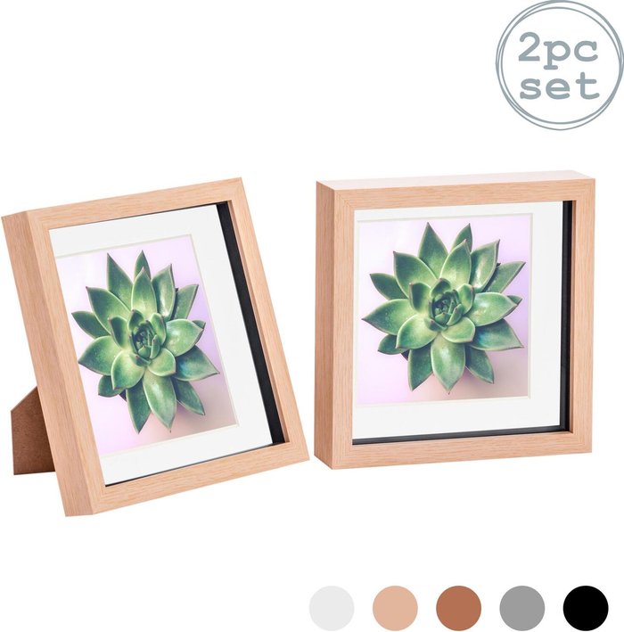 The Range | Nicola Spring 3D Box Photo Frame - 8 x 8 Nicola Spring 3D Box Photo Frame - 8 x 8