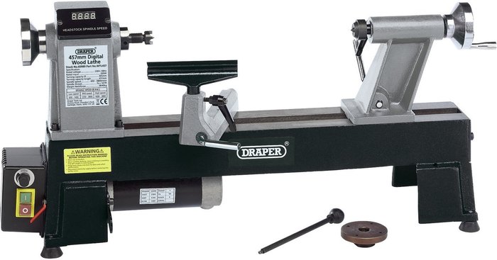 The Range | Draper Draper WTL457 Compact Digital Variable Speed Wood Lathe 240v Draper Draper WTL457 Compact Digital Variable Speed Wood Lathe 240v