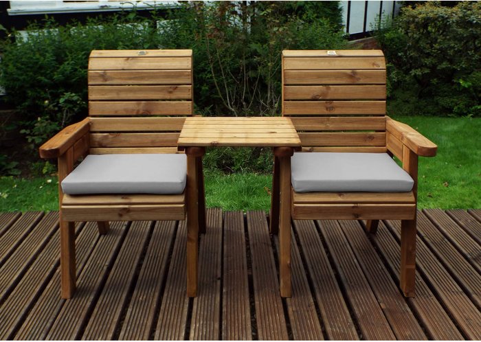 The Range | Charles Taylor Charles Taylor Twin Companion Set Straight with Seat Cushions - Grey Charles Taylor Charles Taylor Twin Companion Set Straight with Seat Cushions - Grey