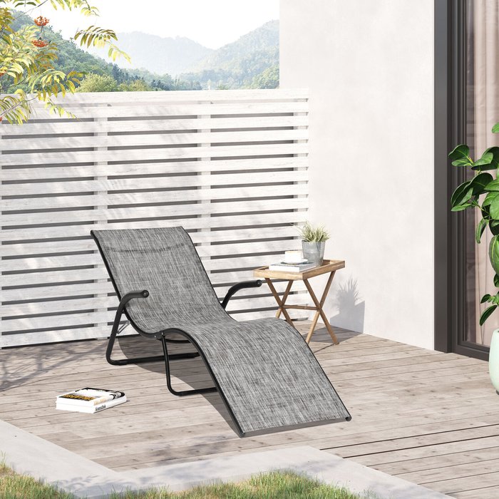 The Range | Outsunny Outdoor Chaise Lounge Folding Lounger Chair - Grey Outsunny Outdoor Chaise Lounge Folding Lounger Chair - Grey