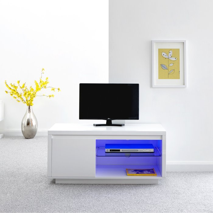 The Range | GFW Polar LED TV Stand White GFW Polar LED TV Stand White