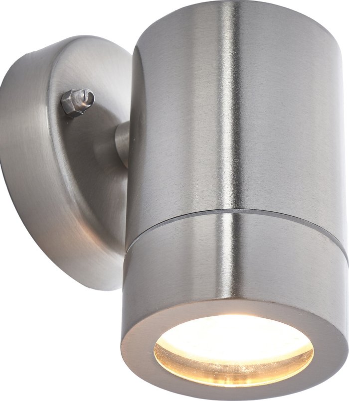 The Range | Pacific Lifestyle Pacific Lifestyle Metal Fixed Spot Wall Light - Brushed Steel Pacific Lifestyle Pacific Lifestyle Metal Fixed Spot Wall Light - Brushed Steel