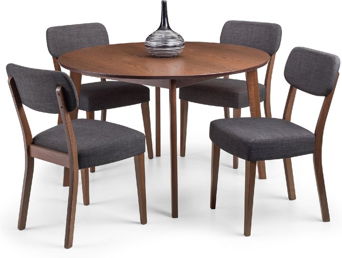 The Range | Julian Bowen Farringdon Table and Chairs Set - Brown Julian Bowen Farringdon Table and Chairs Set - Brown