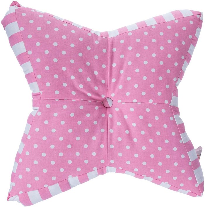 The Range | Homescapes Polka Dots Star Floor Cushion - Pink Homescapes Polka Dots Star Floor Cushion - Pink