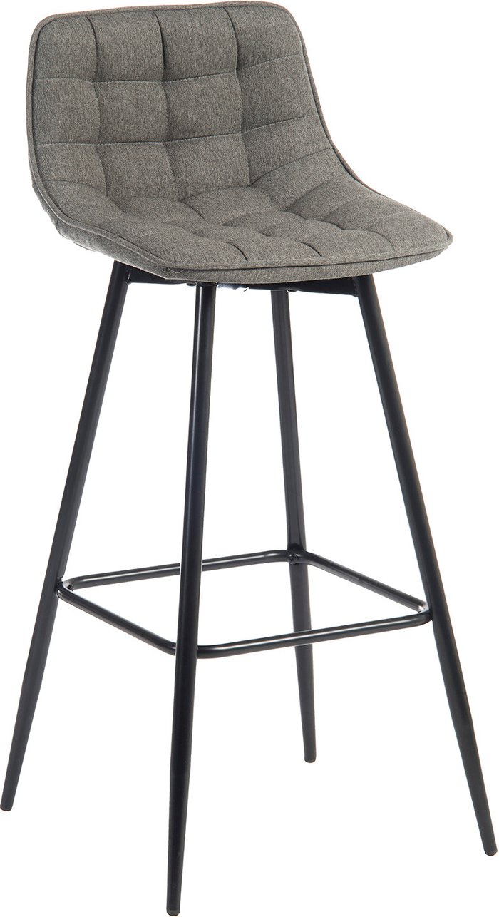 The Range | Teknik TEKNIK Quilt Fabric Bar Stool Chair - Grey Teknik TEKNIK Quilt Fabric Bar Stool Chair - Grey
