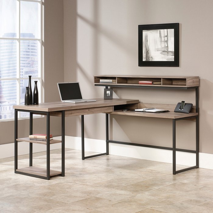 The Range | TEKNIK TEKNIK Streamline L-shaped Desk - Salt Oak TEKNIK TEKNIK Streamline L-shaped Desk - Salt Oak