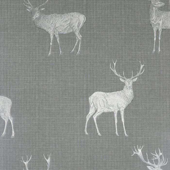 The Range | Arthouse Arthouse Heritage Stag with Metallic Highlights Wallpaper - Grey Arthouse Arthouse Heritage Stag with Metallic Highlights Wallpaper - Grey