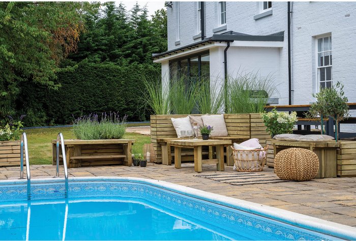 The Range | Forest Garden Forest Garden 1.2m Double Corner Sleeper Bench Forest Garden Forest Garden 1.2m Double Corner Sleeper Bench