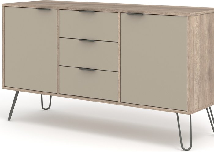 The Range | Core Products Ltd Augusta Driftwood Medium Sideboard with 2 Doors and 3 Drawers - Driftwood and Calico Core Products Ltd Augusta Driftwood Medium Sideboard with 2 Doors and 3 Drawers - Driftwood and Calico