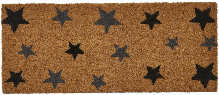 The Range | PRIDE OF PLACE Astley Printed Step Mat with PVC Backing 25 x 60cm Stars - Brown PRIDE OF PLACE Astley Printed Step Mat with PVC Backing 25 x 60cm Stars - Brown