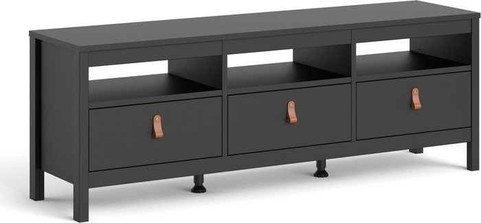 The Range | Furniture To Go Barcelona 3-Drawer TV Unit - Black Furniture To Go Barcelona 3-Drawer TV Unit - Black