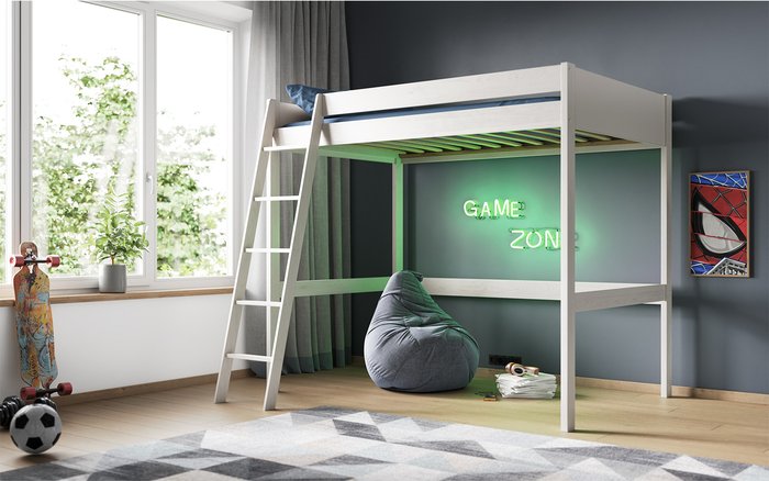 The Range | Noomi Tera Small Double High Sleeper Frame Only White - White Noomi Tera Small Double High Sleeper Frame Only White - White