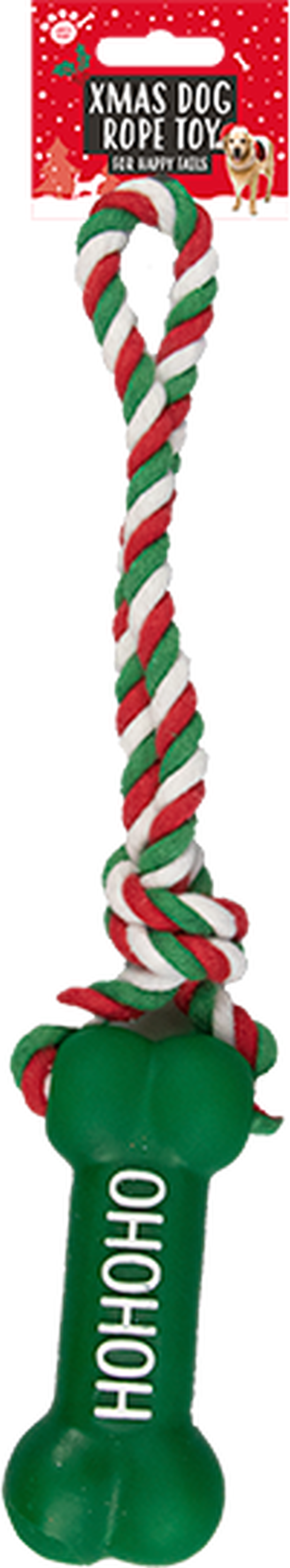 The Range | Speaks Christmas Dog Rope Toy - Red Speaks Christmas Dog Rope Toy - Red