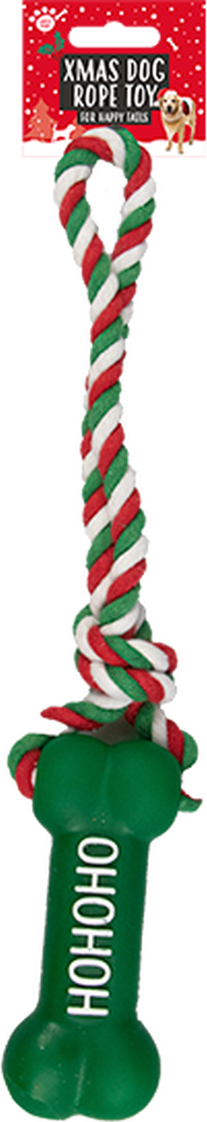 The Range | Speaks Christmas Dog Rope Toy - Red Speaks Christmas Dog Rope Toy - Red