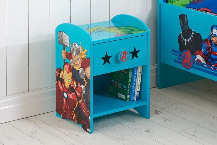 The Range | Disney Home Marvel Avengers Bedside Table - Blue Disney Home Marvel Avengers Bedside Table - Blue