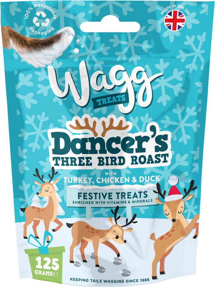 The Range | Wagg Wagg Festive Dog Treats - Turkey, Chicken and Duck Wagg Wagg Festive Dog Treats - Turkey, Chicken and Duck
