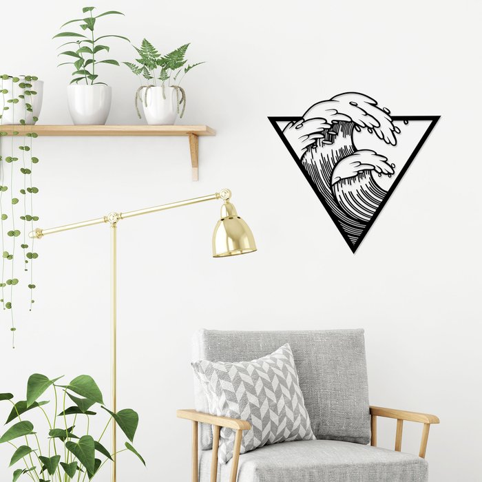 The Range | Decortie Sea Theme Wall Art Metal Decorative Object - Black - Black Decortie Sea Theme Wall Art Metal Decorative Object - Black - Black