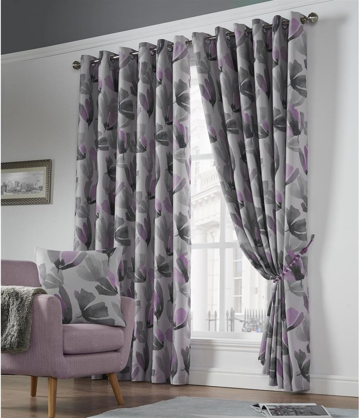 The Range | Livinluxury Amsterdam Ring Top Curtains - Purple Livinluxury Amsterdam Ring Top Curtains - Purple