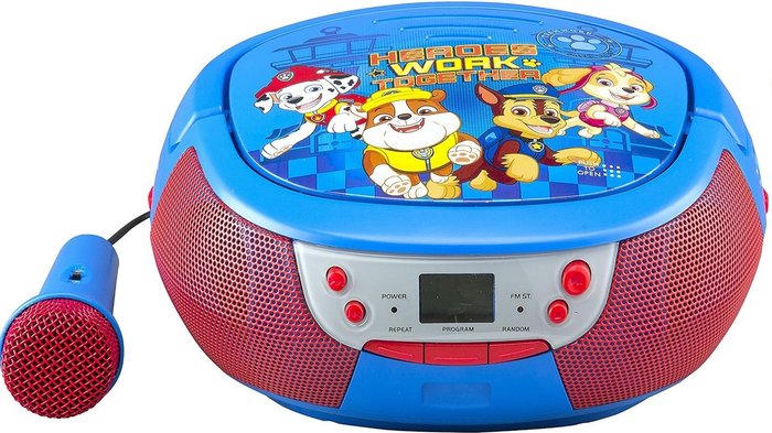 The Range | EKIDS Paw Patrol CD Boombox with Microphone - Blue EKIDS Paw Patrol CD Boombox with Microphone - Blue