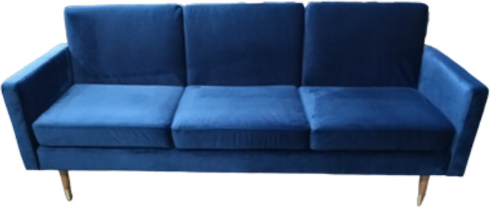 The Range | FurnitureboxUK Hugo 3 Seater Velvet Upholstered Sofa Bed - Blue FurnitureboxUK Hugo 3 Seater Velvet Upholstered Sofa Bed - Blue