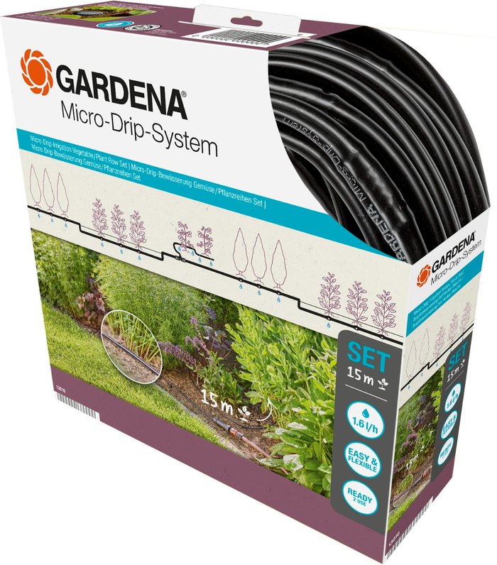 The Range | Gardena Gardena MICRO DRIP S Above Ground Water Irrigation Starter Set Gardena Gardena MICRO DRIP S Above Ground Water Irrigation Starter Set