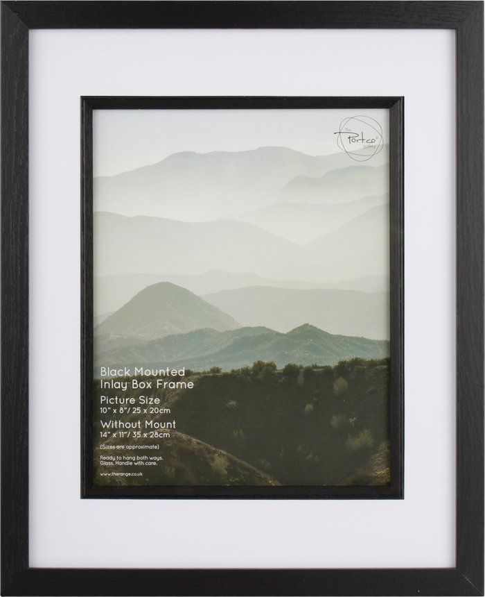 The Range | The Port. Co Gallery Black Mounted Inlay Box Frame - Black / 10x8in The Port. Co Gallery Black Mounted Inlay Box Frame - Black / 10x8in