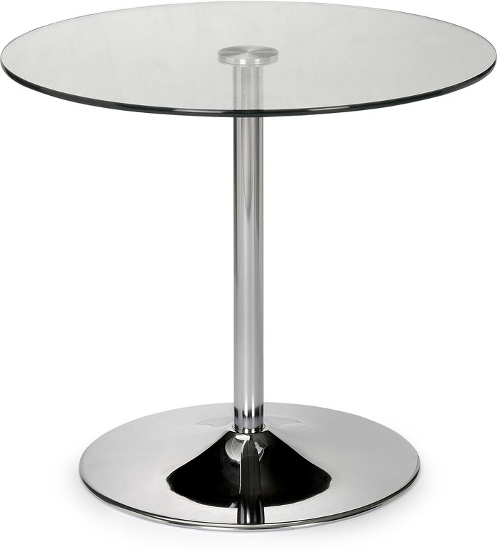 The Range | Julian Bowen Kudos Glass Table - Chrome/Glass Julian Bowen Kudos Glass Table - Chrome/Glass