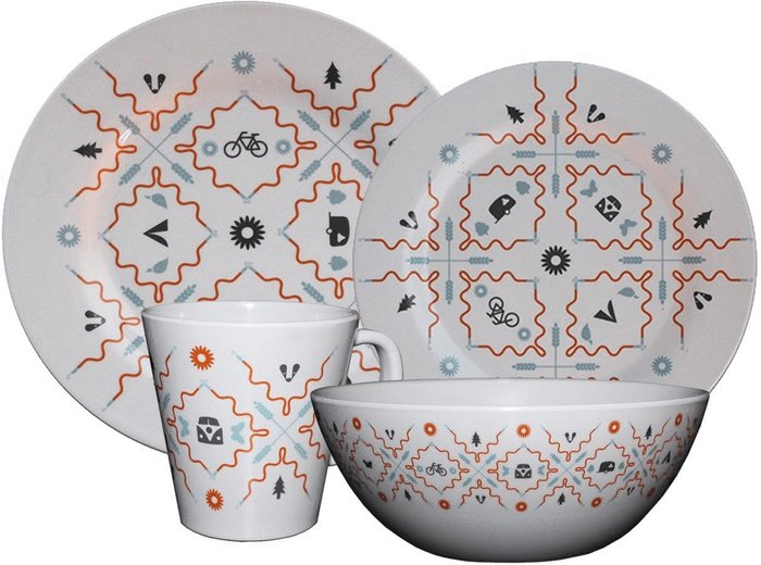 The Range | Olpro Summer Time Melamine Set - White Olpro Summer Time Melamine Set - White