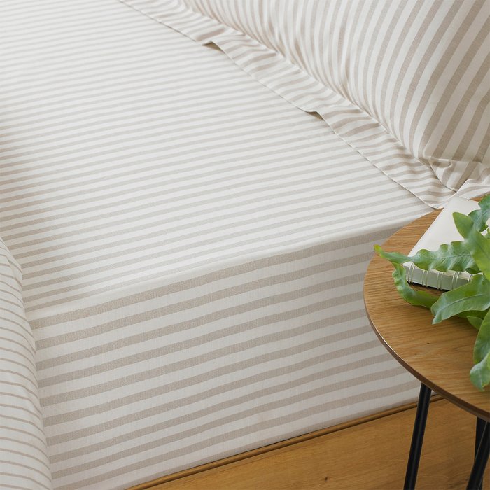 The Range | The Linen Yard The Linen Yard Hebden Natural Stripe 100% Cotton Fitted Sheet Cream The Linen Yard The Linen Yard Hebden Natural Stripe 100% Cotton Fitted Sheet Cream