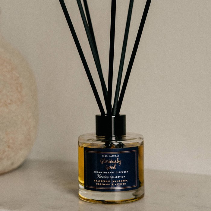 The Range | Gloriously Good Grapefruit, Mandarin, Rosemary and Vetiver Reed Diffuser - Satin Black Gloriously Good Grapefruit, Mandarin, Rosemary and Vetiver Reed Diffuser - Satin Black
