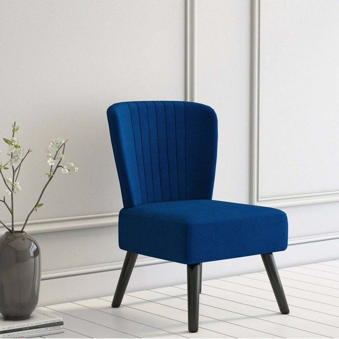 The Range | Neo Neo Crushed Velvet Shell Accent Chair - Midnight Blue Neo Neo Crushed Velvet Shell Accent Chair - Midnight Blue