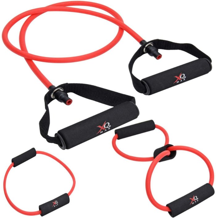 The Range | Gr8 Fitness Resistance Band Tubes Expander Set - Red Black Gr8 Fitness Resistance Band Tubes Expander Set - Red Black