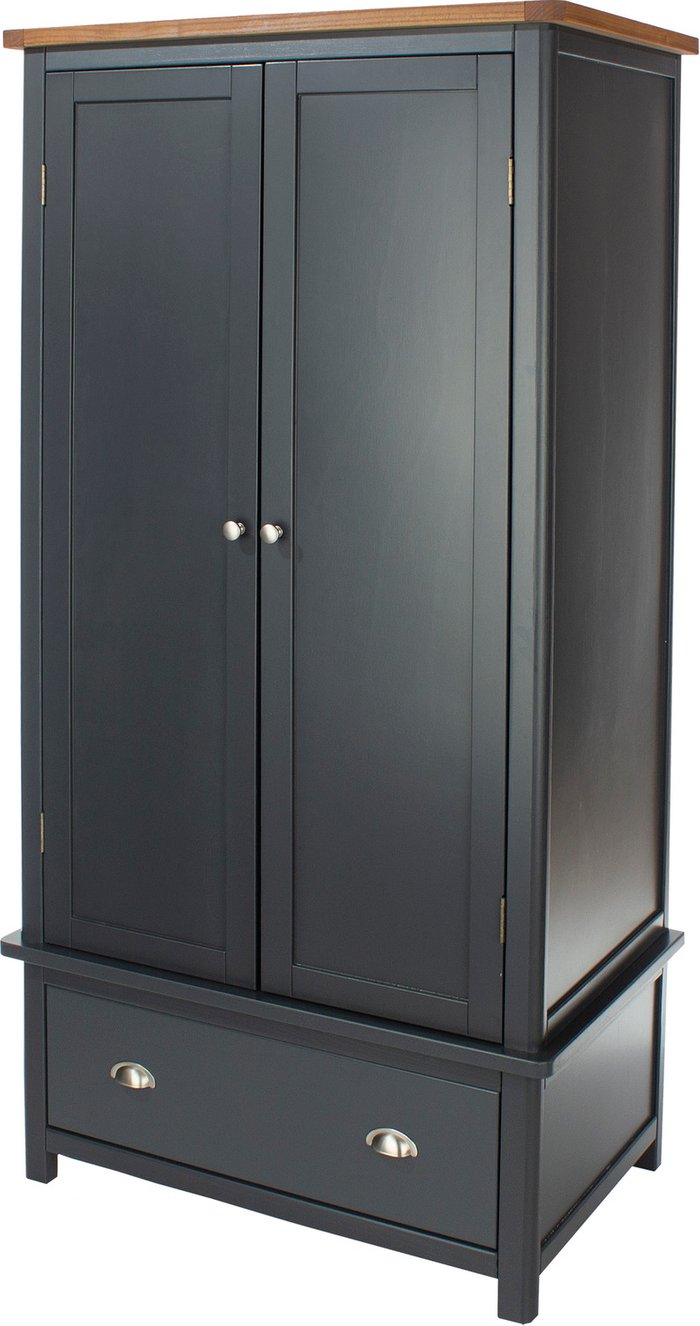 The Range | Core Products Ltd Dunkeld 2 door 1 drawer wardrobe - Midnight blue Core Products Ltd Dunkeld 2 door 1 drawer wardrobe - Midnight blue