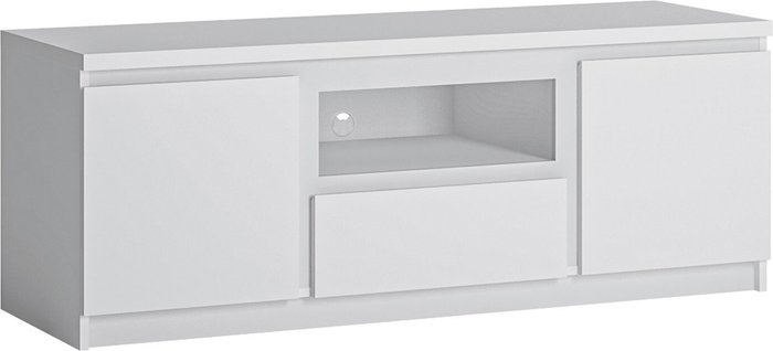The Range | Furniture To Go Fribo 2-Door 1-Drawer TV Cabinet - White / 135.4cm Furniture To Go Fribo 2-Door 1-Drawer TV Cabinet - White / 135.4cm